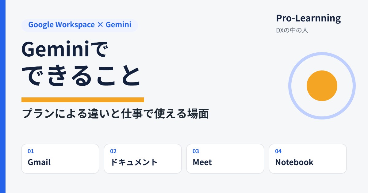 Geminiでできること｜プランによる違いと仕事で使える場面